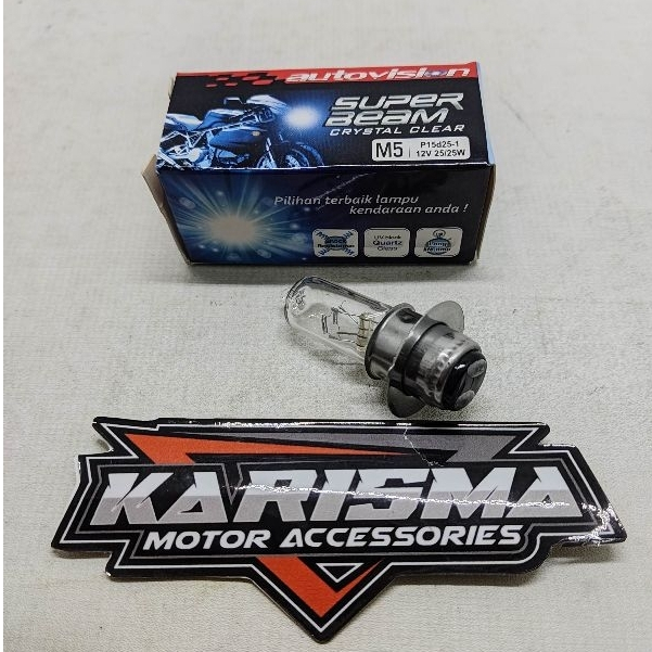 Lampu Motor Autovision Super beam Crystal Clear 12V-25W