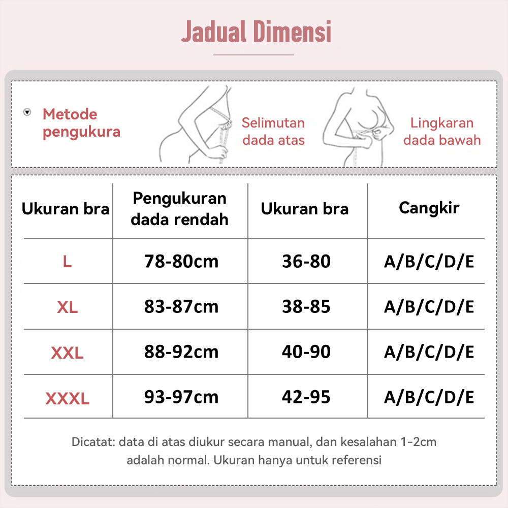 Ivorybaby Jumbo bra menyusui kancing depan tanpa kawat katun depan gesper wanita Bh menyusui