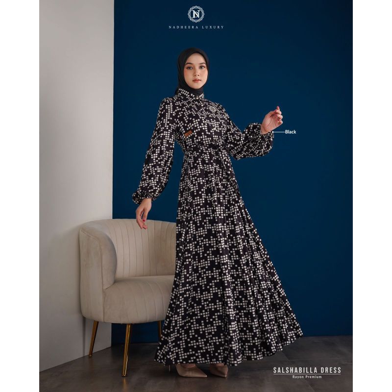 Salshabilla dress❣️nadhera luxury ❣️ scarf ❣️ blouse ❣️Tunik ❣️MIDI dress