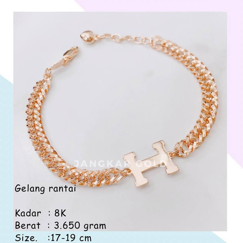 GELANG EMAS RANTAI 8K 3.650GR