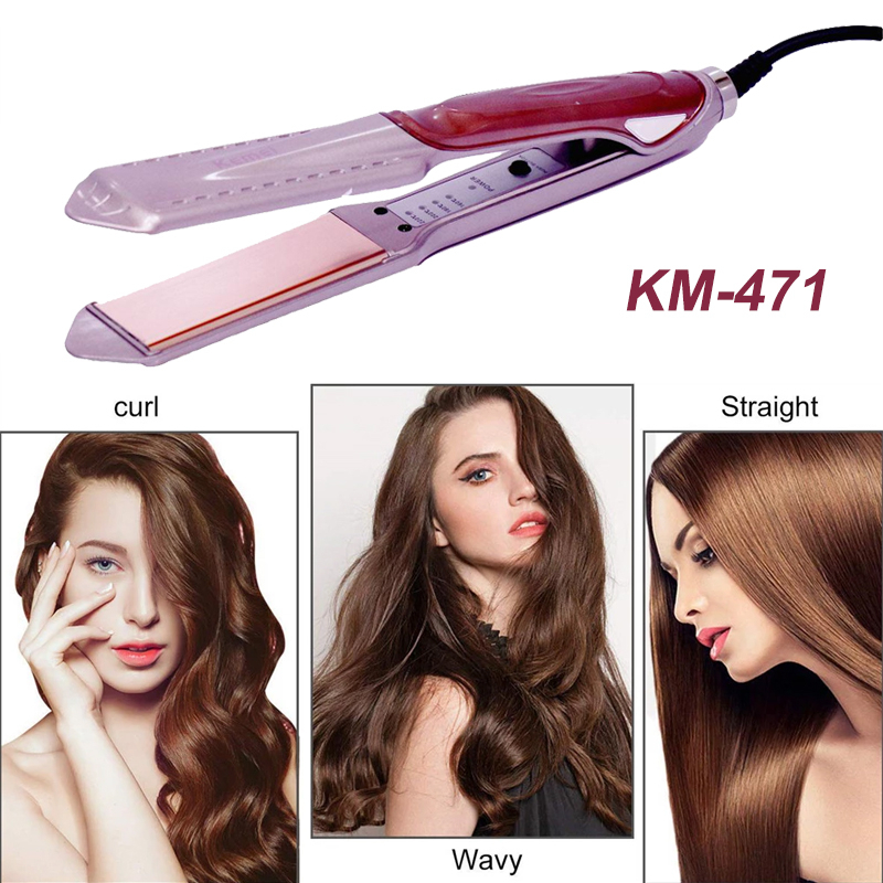 Beauty Jaya - Catokan Rambut Kemei 471 Cantokan Rambut Plat Lebar Temperatur Suhu Porfesional Hair Straightener