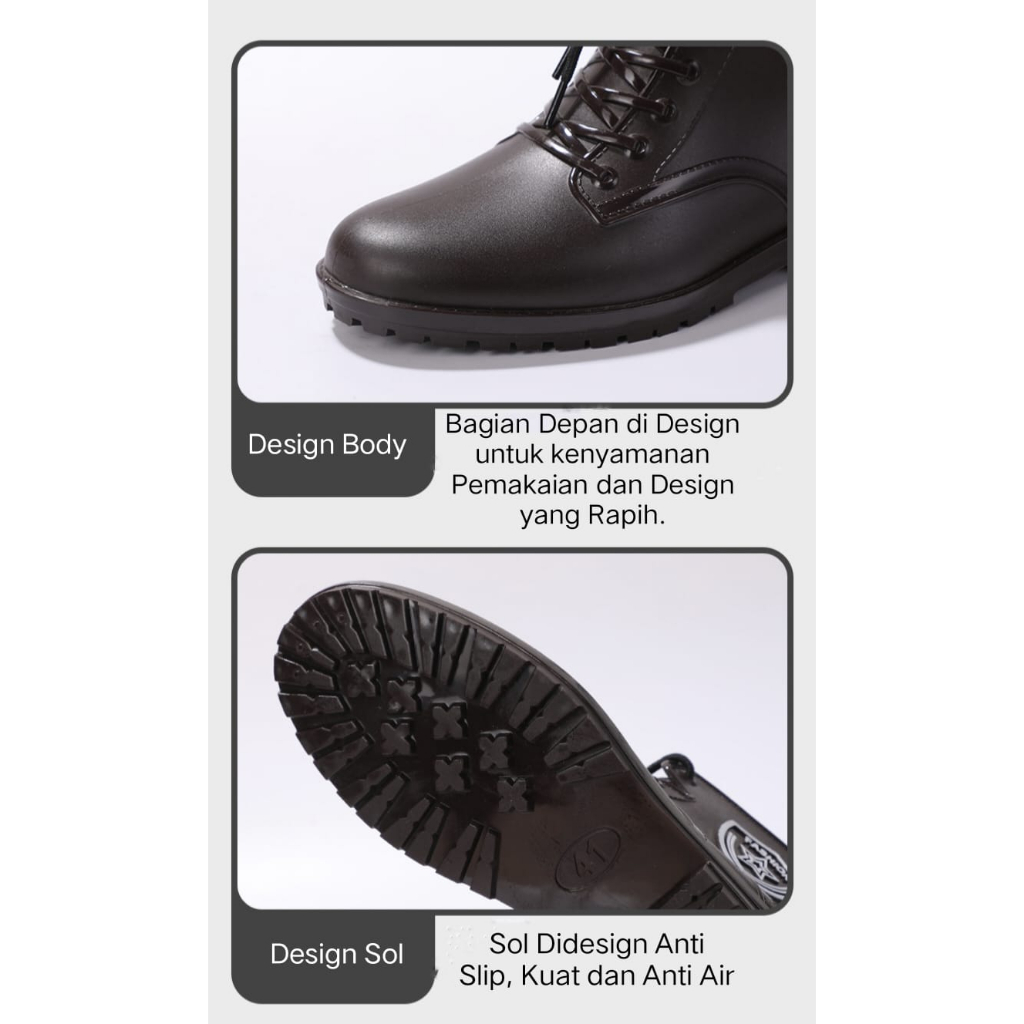 Sepatu Kerja Pria Import Anti Air Sepatu Karet Jenggel Pria  LF2888