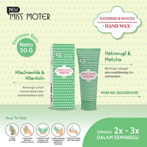 READY STOCK  - ORIGINAL lMISS MOTER MATCHA &amp; MILK HAND WAX GREEN TEA MATCHA - HATOMUGI - PEMUTIH KULIT - MAKSER TANGAN