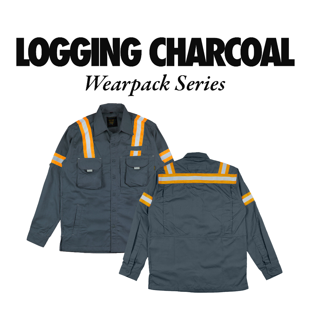 LOGGING WEARPACK CHARCOAL, Kemeja Panjang / Kemeja Kerja by ENGINEER