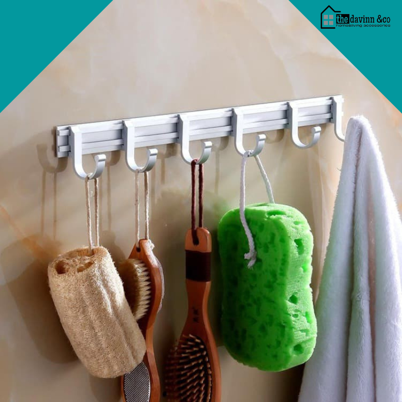 Rak Gantungan Handuk Kamar Mandi Aluminium Rak Gantung Tempat Penyimpanan Handuk Dinding Towel Hanger Premium Handuk