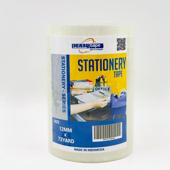 

Isolasi Selotip Stationery Tape Berry 1/2" Inch / 12 mm x 72 yard