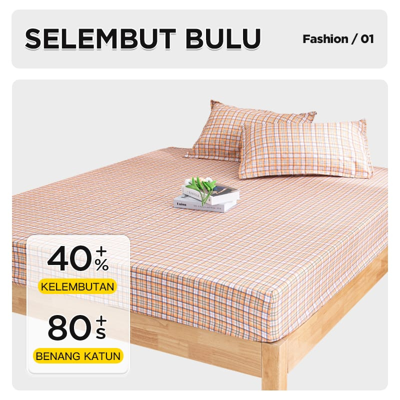 Barnik88 Sprei motif kotak Anti Geser 120 X 200CM / Sprei Motif Kotak Aesthetic / Seprai Kualitas Bagus