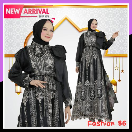Baju Gamis Maxi Dress Lebaran Terbaru 2023 Busana Muslim Wanita Remaja Pesta Kondangan Pernikahan Ko