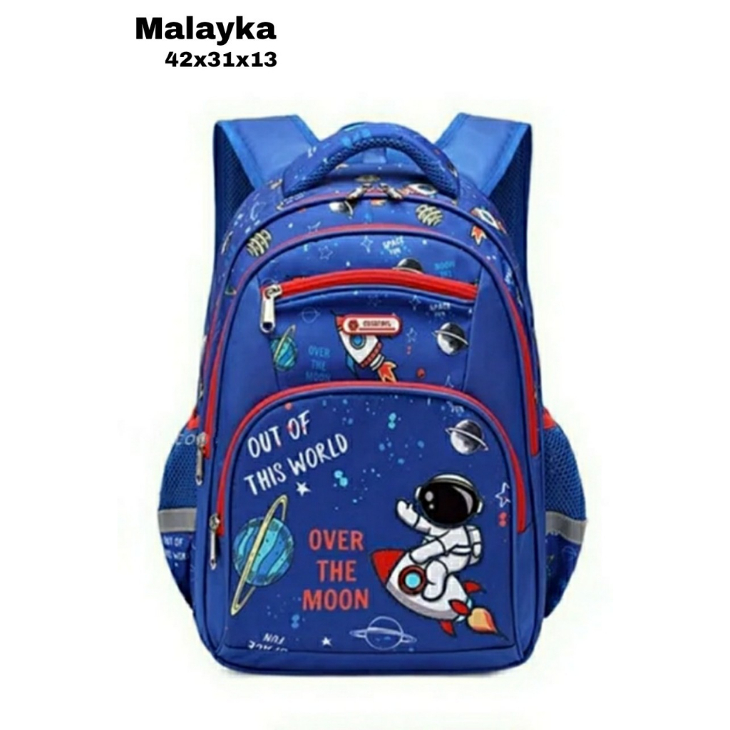 Tas Sekolah SD SMP SMA Ransel Baru Anak Laki laki Astronot Tas Punggung Mode Tas Kartun Laki laki