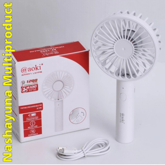 KIPAS ANGIN MINI/PORTABLE RECHARGEABLE FAN AOKI AK-105C SMART LIVING LITHIUM BATTERY 1200MAH MICRO USB