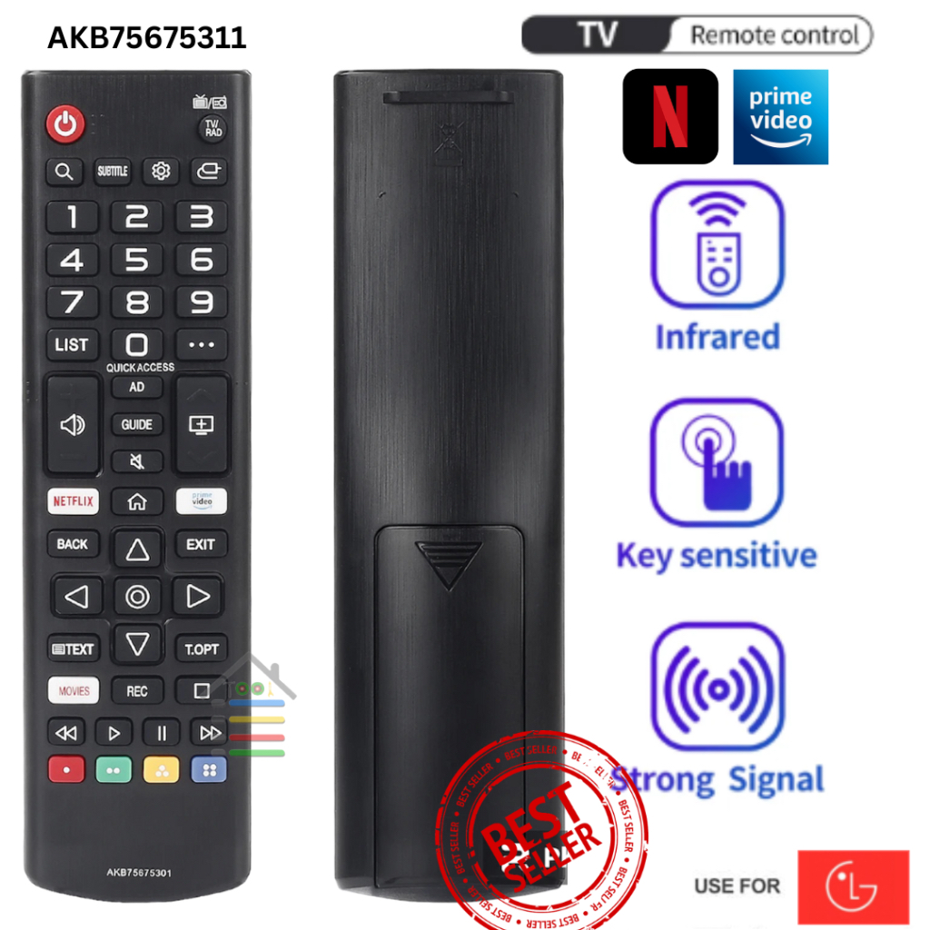 REMOTE TV LG LCD LED SMART TV HITAM TIPE AKB5311 NETFLIX