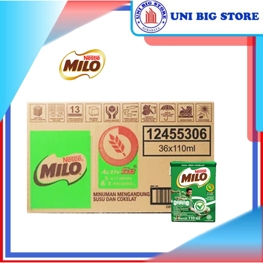 

Milo Nestle Activ Go Coklat Susu UHT 110 ml x 36 pcs DUS Chocolate Milk
