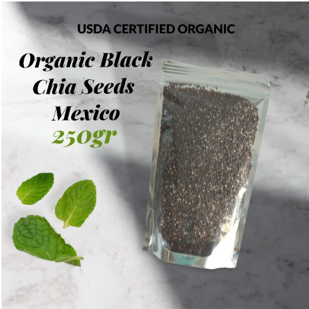 

ORGANIC BLACK CHIA SEED MEXICO 250GR DAN 500GR/ CHIASEED ORGANIK USDA CERTIFIED