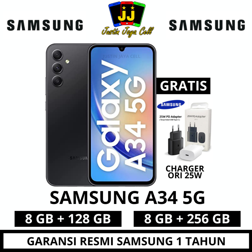 SAMSUNG GALAXY A34 5G 8/256 &amp; A34 5G 8/128 GARANSI RESMI SAMSUNG 1 TAHUN