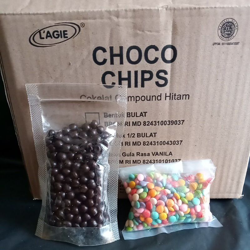 

choco chips Lagie repack 100gr