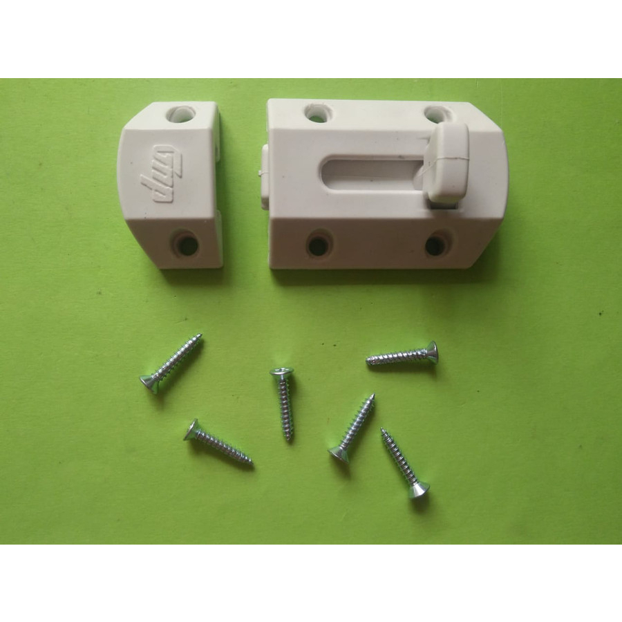 GRENDEL SLOT PLASTIK PVC | GRENDEL PINTU KAMAR MANDI