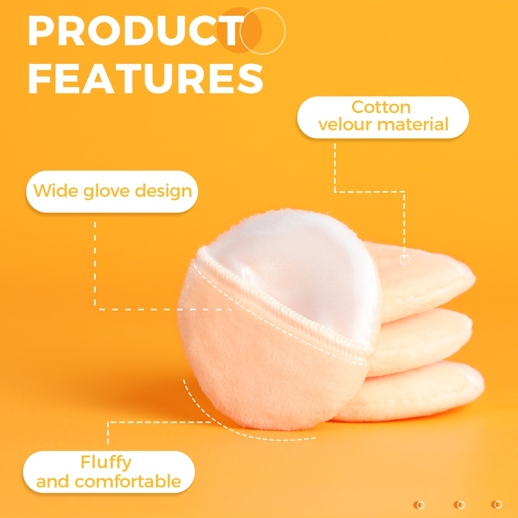 GLAMFIX Summer Pocket Puff 1 Pcs _ Spons Bedak Tabur | GLAM FIX Alat Kecantikan Makeup by YOU