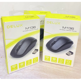 ITSTORE Delux Optical Mouse Wireless Tanpa Kabel M136 Original