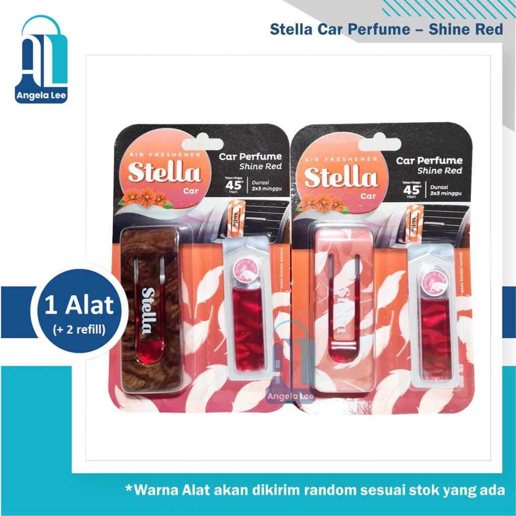 Stella Car Perfume Air Freshener Pengharum Mobil Jepit alat dan refill