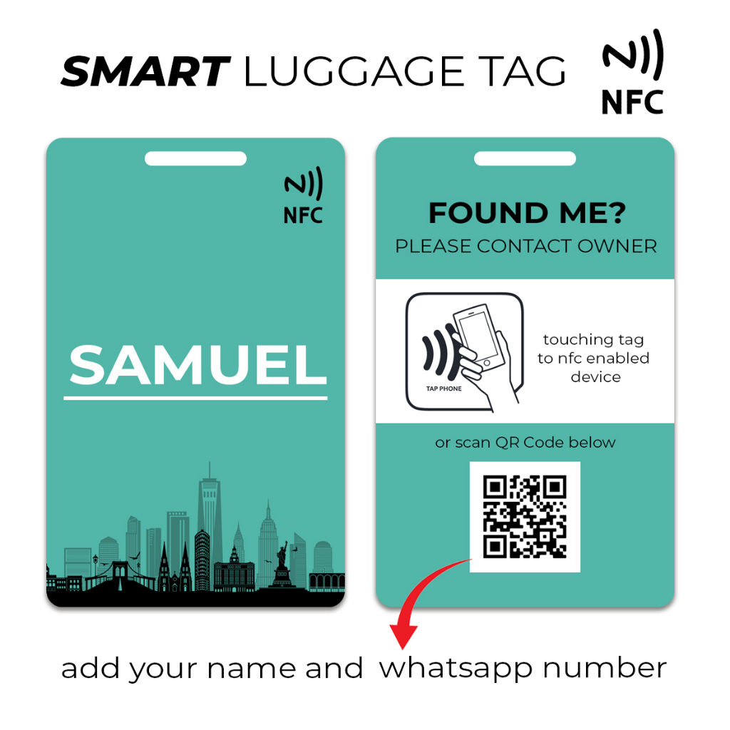 Gantungan Koper NFC Tag Koper Luggage Tag Bagtag Travel