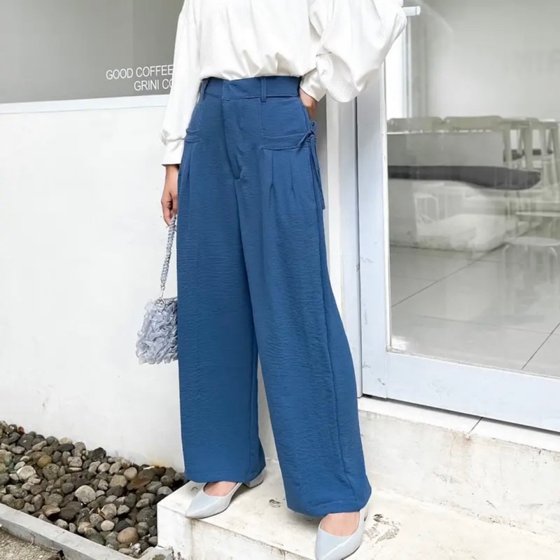 KIMI KULOT CRINKLE HIGHWAIST - Cirebon Cloth | LOOSE PANTS