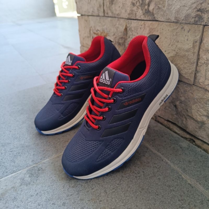 SEPATU SNEAKERS AD1DS NAVY FLY RUNNING PRIA WANITA SPORTY