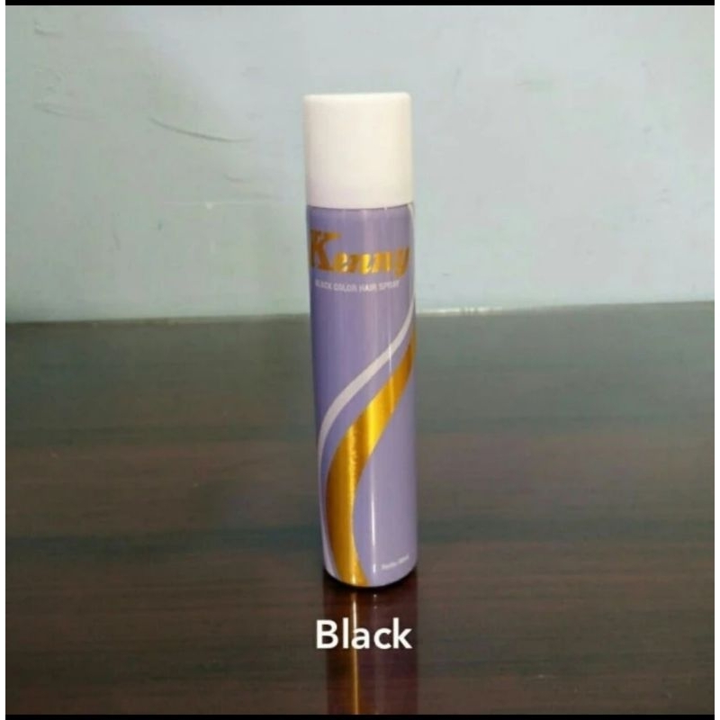 KENNY Hair Spray Color BLACK HITAM-50ml KENNY Color Hairspray Temporary