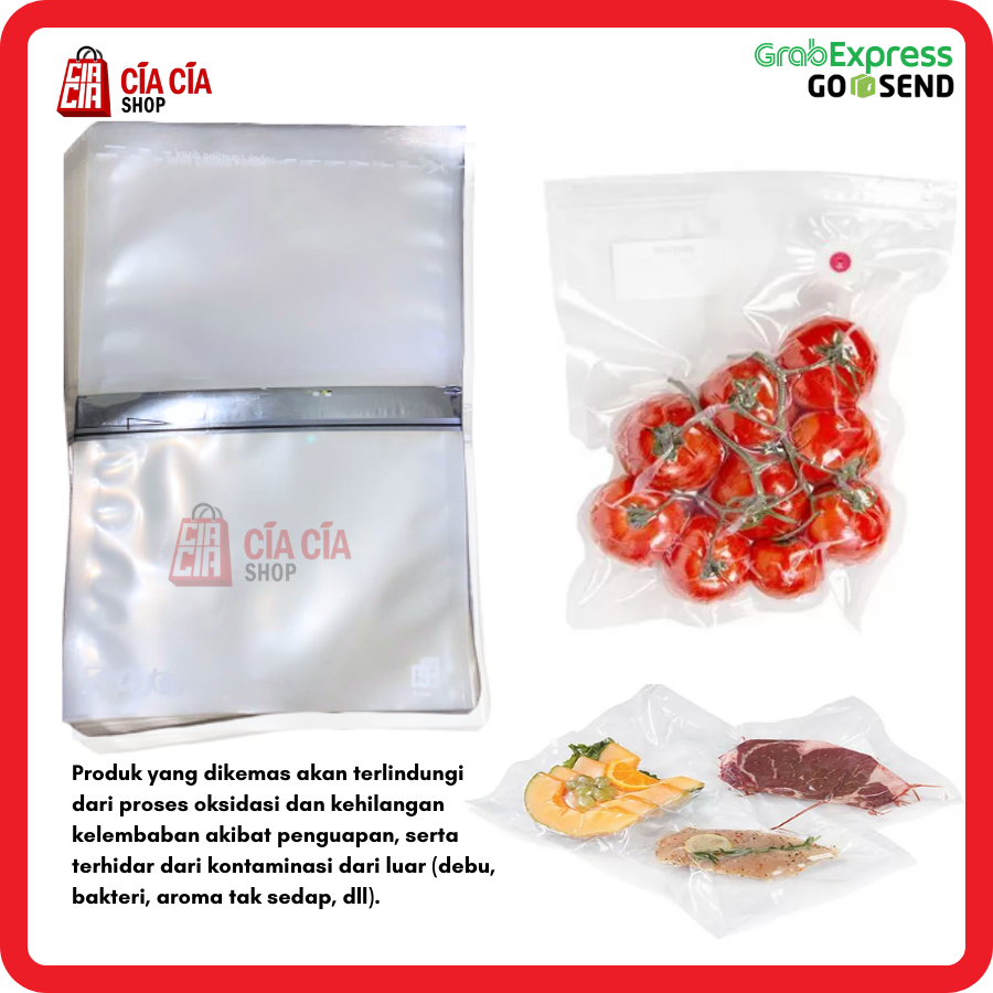 Plastik vacum 25 x 30 vacuum bag sealer 30x25 vakum plastik food grade