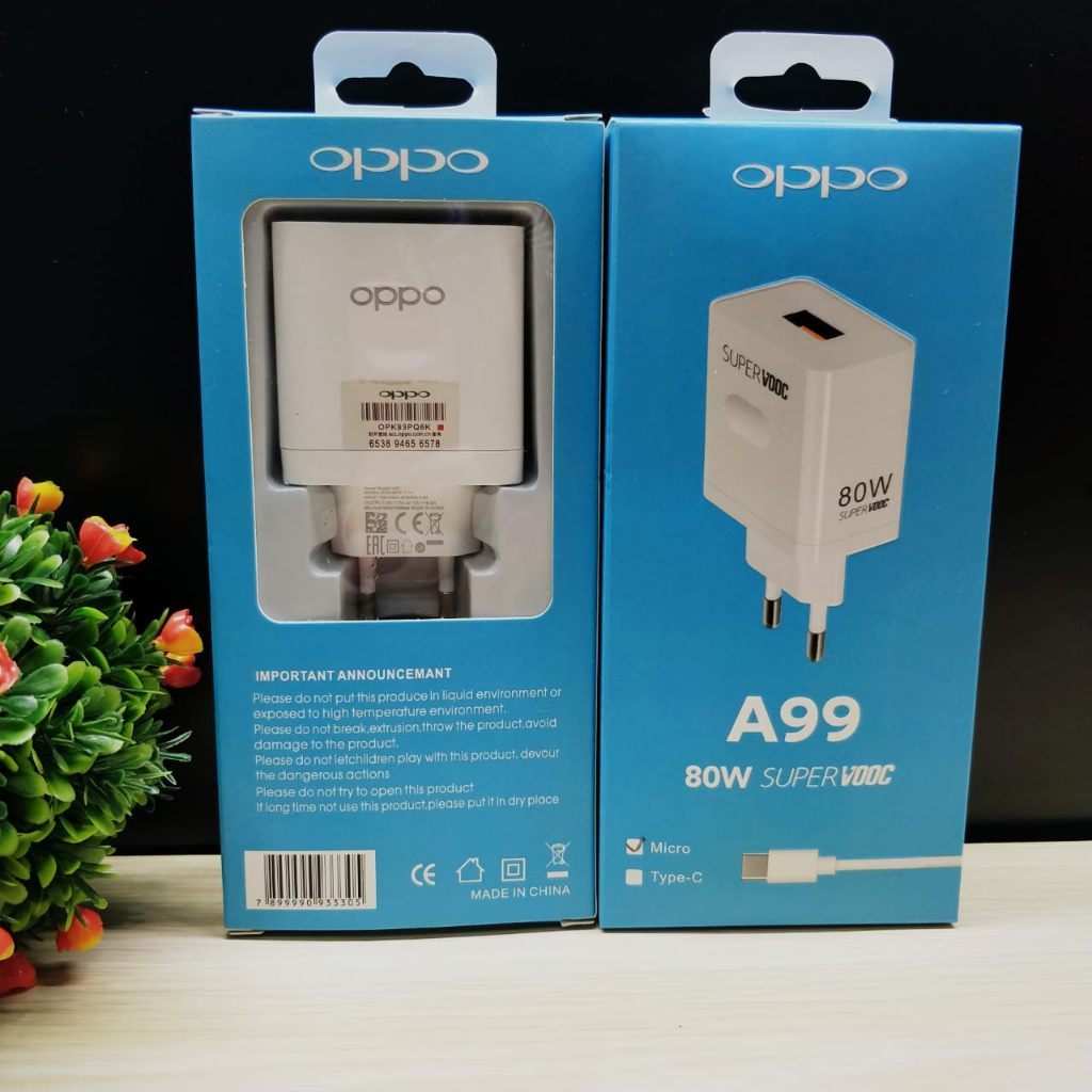 Charger Oppo A99 80W Super Vooc Power Adapter