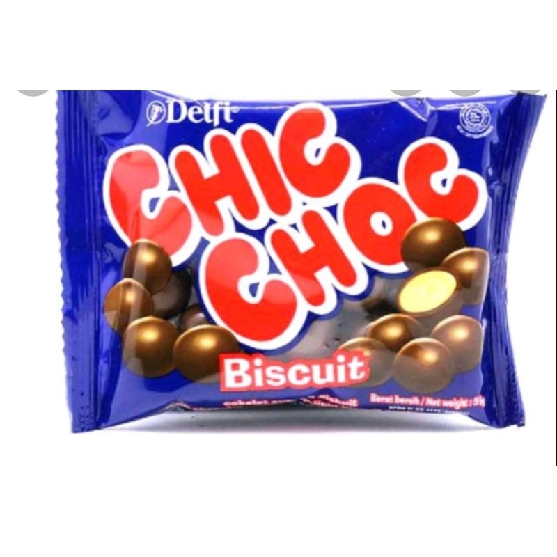 

Coklat Delfi chic choc coklat bulat isi biscuit 40gr 3 sachet