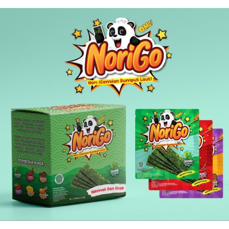 

Nori go rumput laut seaweed isi 12bks*3gr