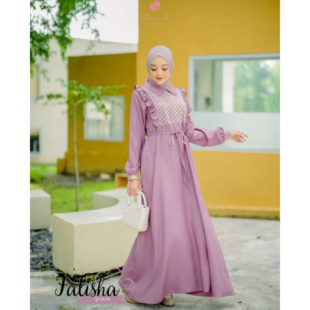 dress muslim wanita terbaru kekinian falisya bahan cringkle airflow myk07