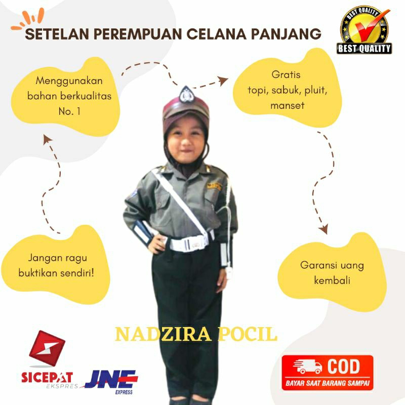 Baju Pocil | Kostum Polisi Cilik | Seragam Pocil Tk