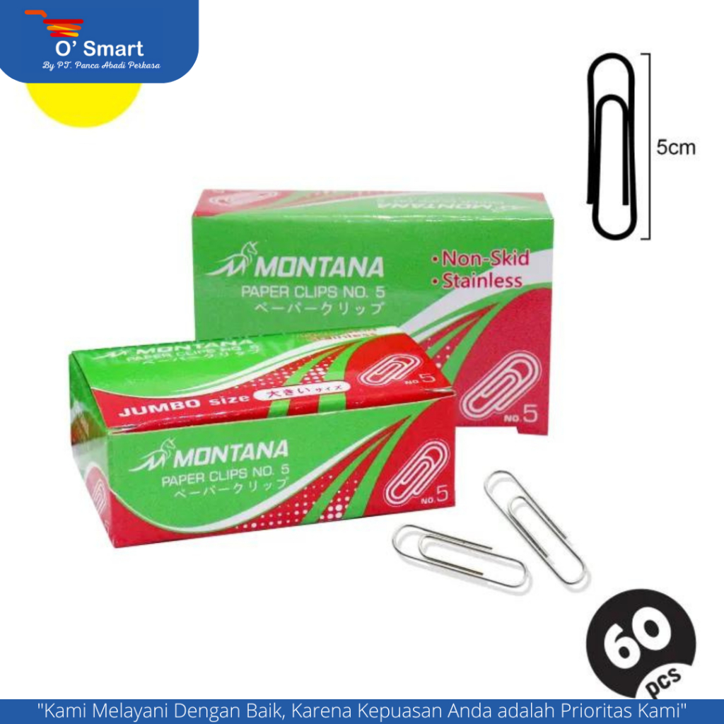 

MONTANA Trigonal Clip / Paper Clip / Penjepit Kertas No.5