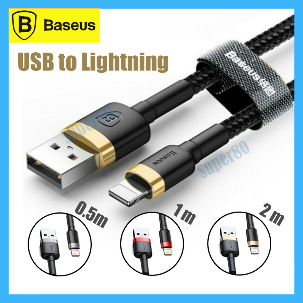 Baseus USB to Lightning Cable Fast Charging Kabel Charger Cafule Apple iPhone iPad PD QC 50cm 1m 2m