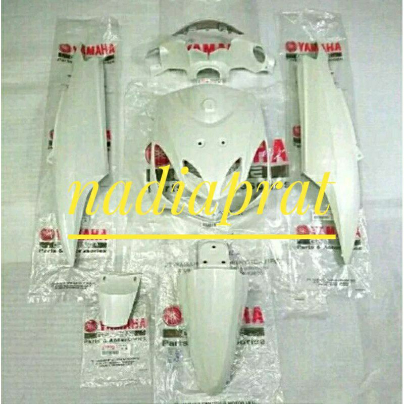 cover body mio smile putih full body halus original yamaha