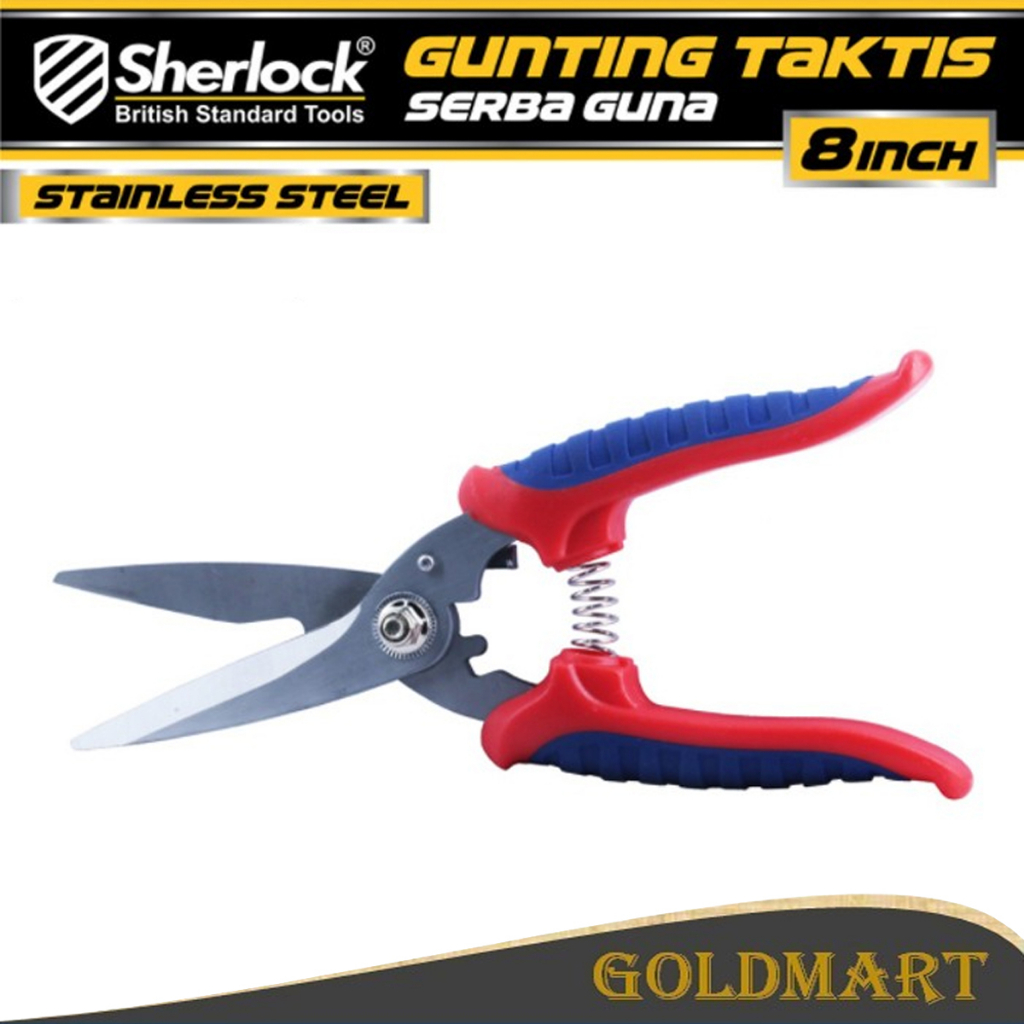 Gunting Taktis Serba Guna 8 inch Original Sherlock Gunting Dahan Ranting