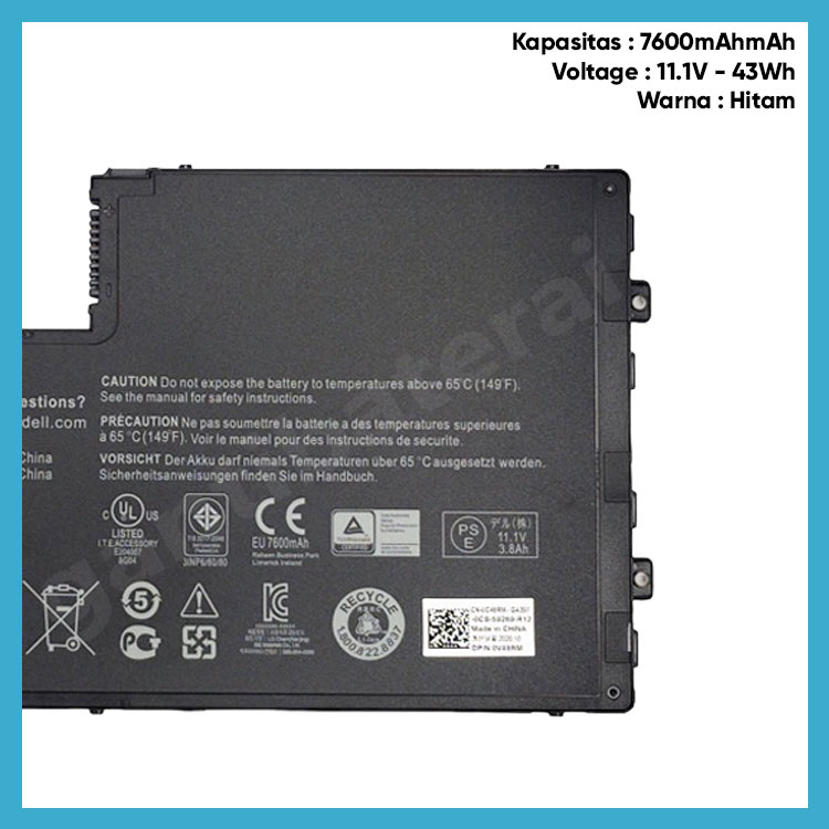 Baterai Dell 14-5442 5445 5000 5447 TRHFF P39F P49G Original