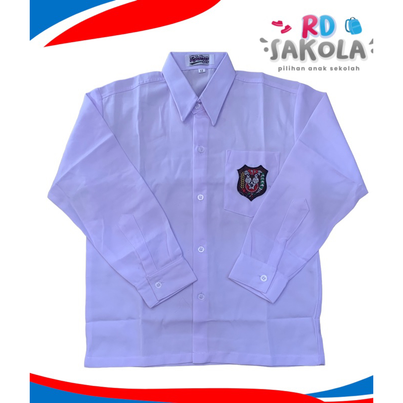 Baju Sekolah SD Putih Panjang Tebal / Seragam Sekolah Ridho