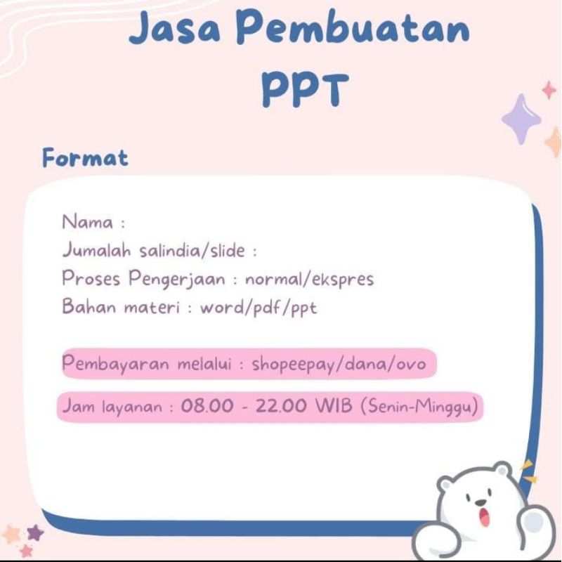 JASA PEMBUATAN PPT