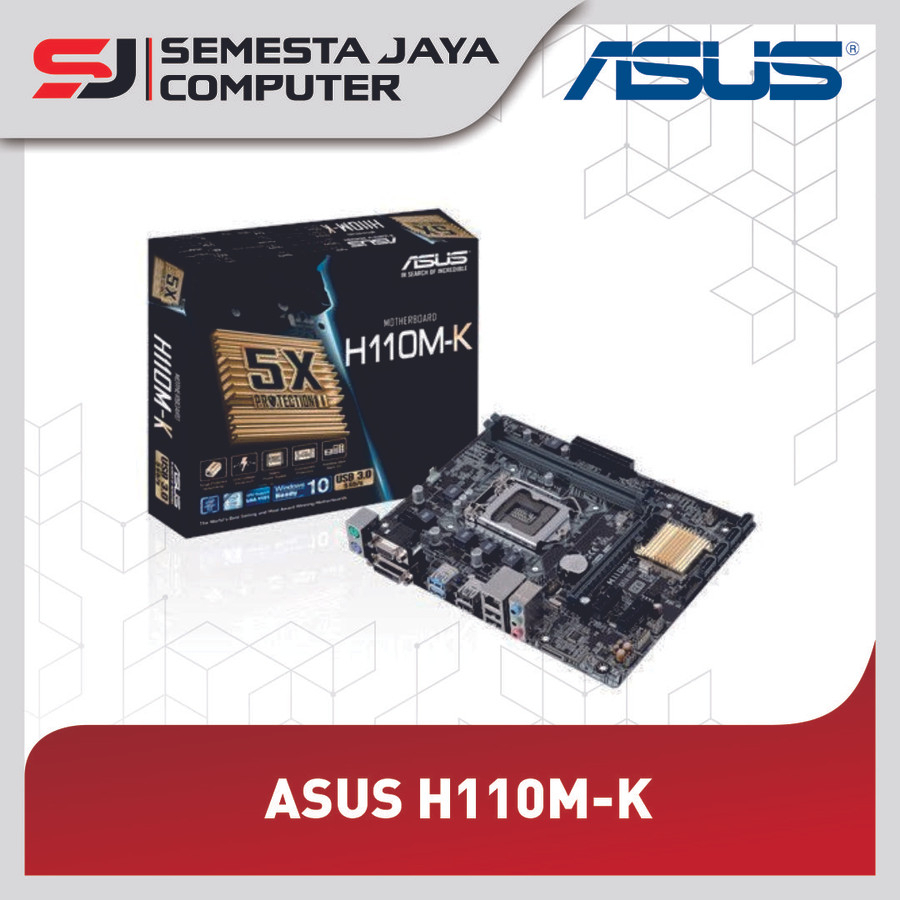 Motherboard ASUS H110M-K (LGA1151, H110, DDR4, USB3.0, SATA3)