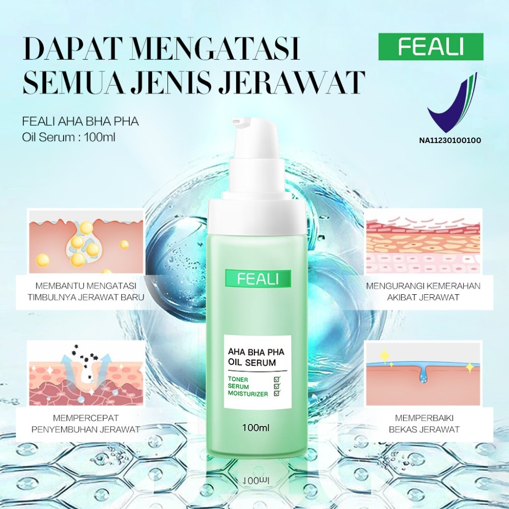 FEALI OIL SERUM - CERAMIDE OIL SERUM BARIER REPAIR | AHA BHA PHA OIL SERUM ANTI ACNE 100ML