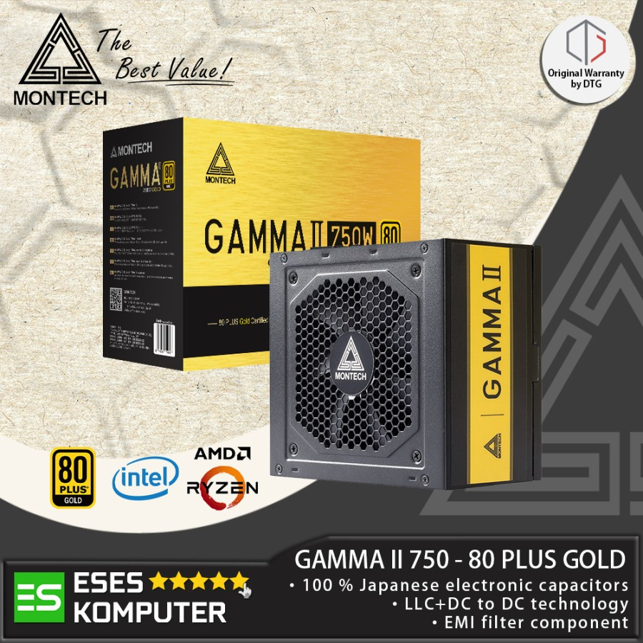 PSU MONTECH GAMMA II 750 GOLD | 750W 80 Plus Gold