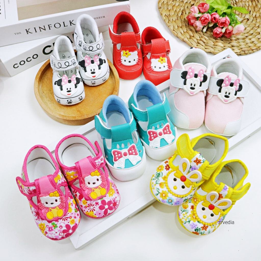 Prewalker Acha Baby Perempuan / Sepatu Premium Bayi Baru Lahir Pre Walker Murah Cewek Import ZR Vedia