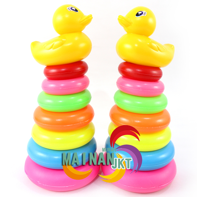 MAINANKEI MAINAN ANAK MURAH BEBEK SUSUN 434 MINI RING DONAT BEBEK EDUKASI BERMAIN ANAK