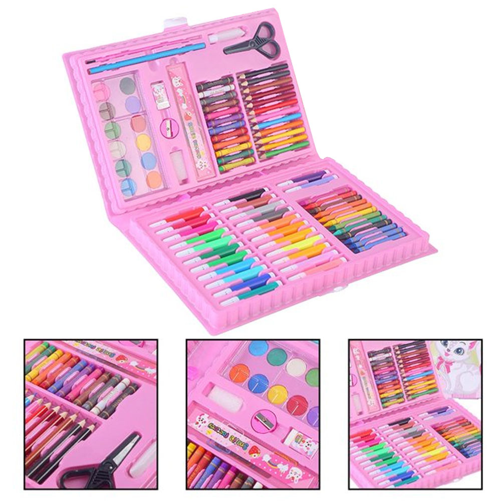 Set Alat Mewarnai Anak Colorful Childrens 86 PCS - ZF86 - Pink