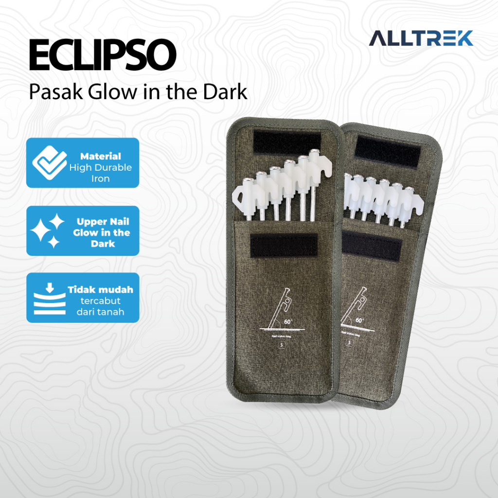 ALLTREK Pasak Tenda Camping ECLIPSO Ground Nail Glow In The Dark