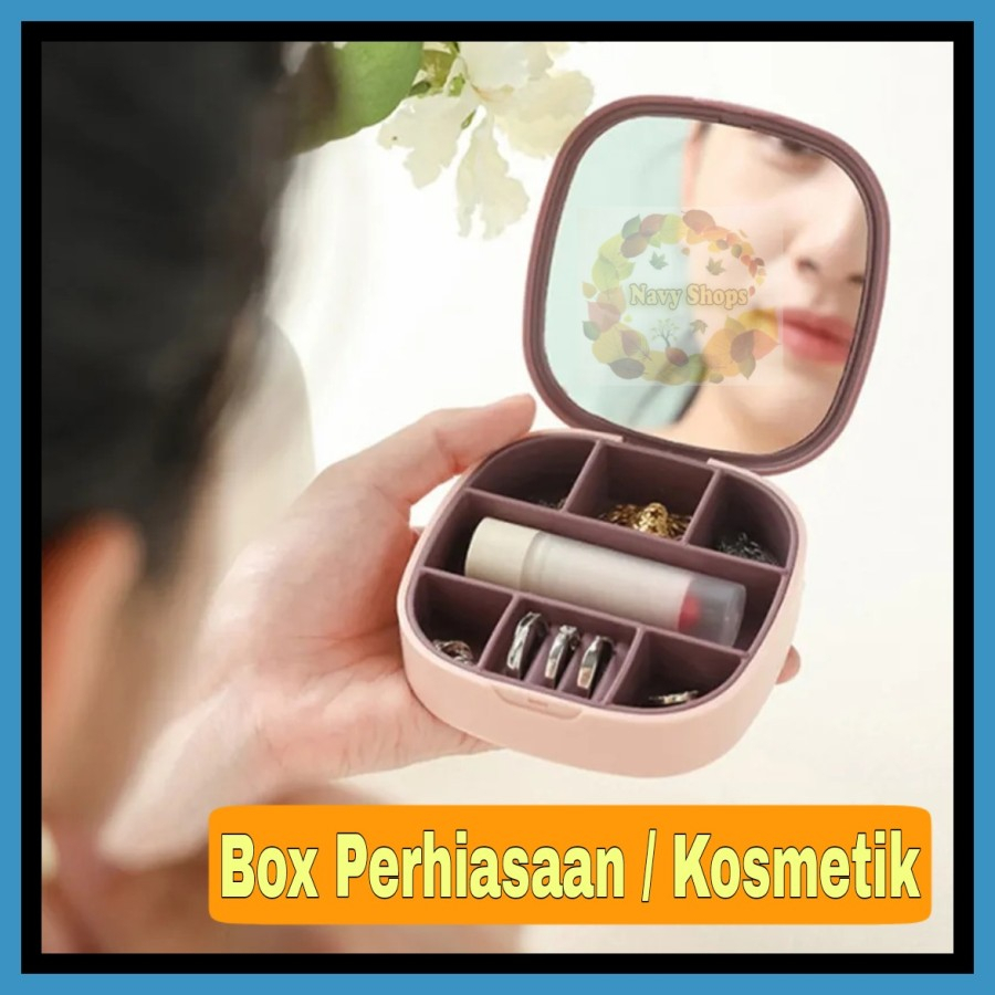 MH - Kotak Perhiasan Travel Jewelry Box Perhiasan Portable YX001