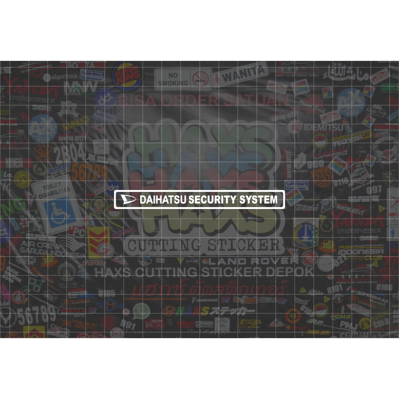 Cutting Sticker Daihatsu Security System Ukuran 9 Cm Untuk Mobil
