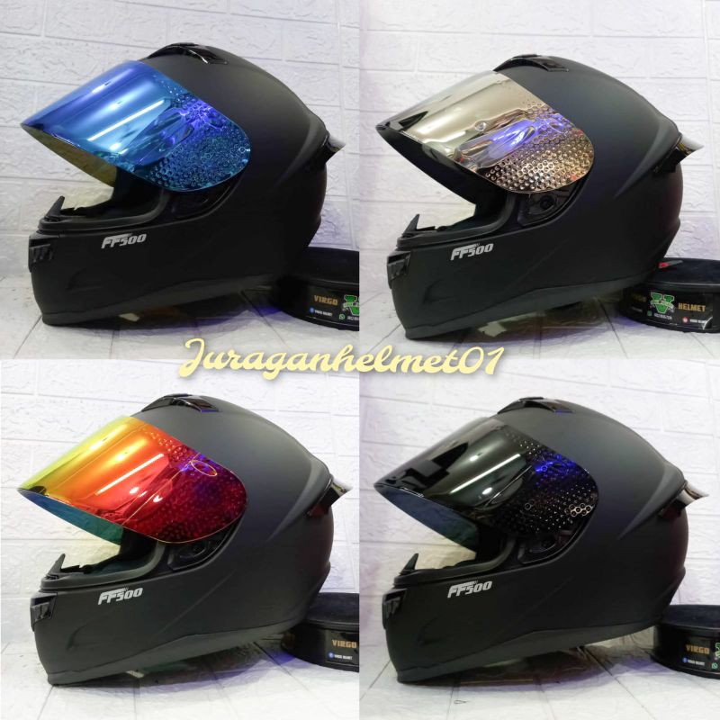 HELM RSV FF500 SOLID BLACK MATT DOFF PAKET GANTENG|RSV FF500 HITAM DOFF